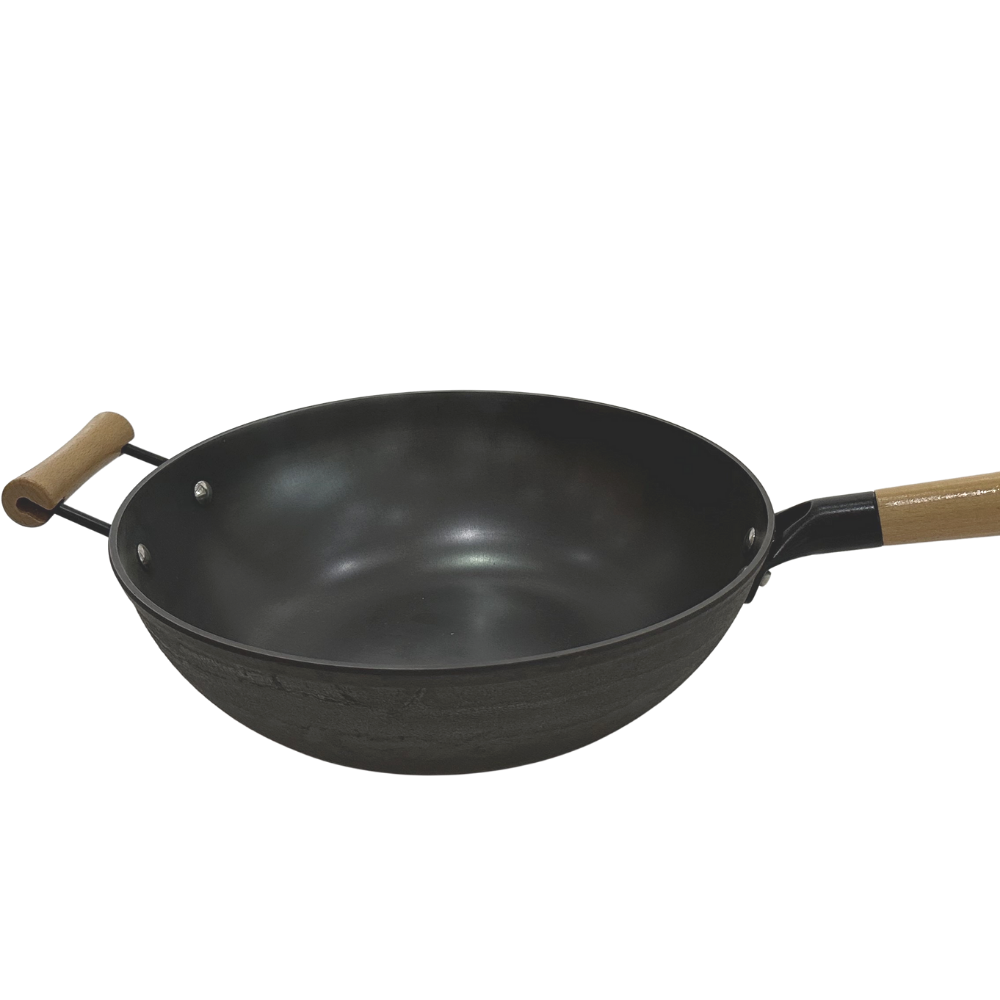 Sartén china del arrabio de la cocina del hogar de BSCI que cocina la cacerola del wok antiadherente los 32cm