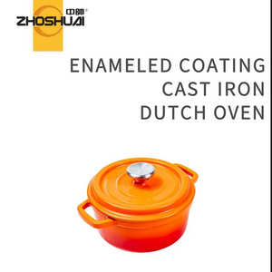 Horno holandés de hierro fundido de 2.1 cuartos de galón con esmalte antiadherente